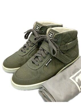 Chanel Quilted Canvas Sneakers